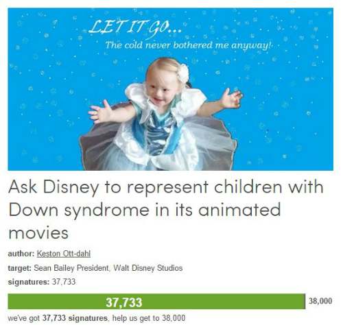 s_Ask Disney to represent children with DS